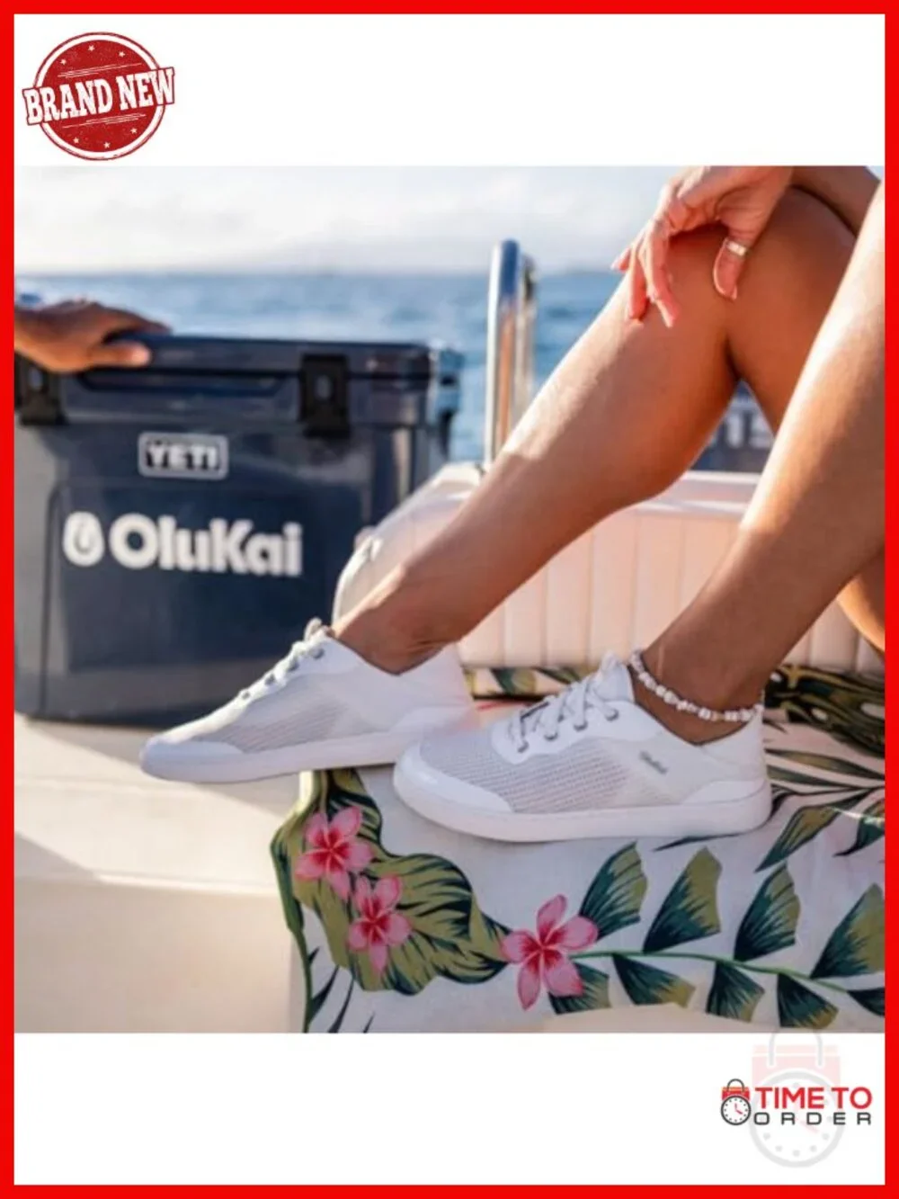 Waterproof Leather Athletic Sneakers with Drop-In Heel, Supportive Lace-Up Shoes
